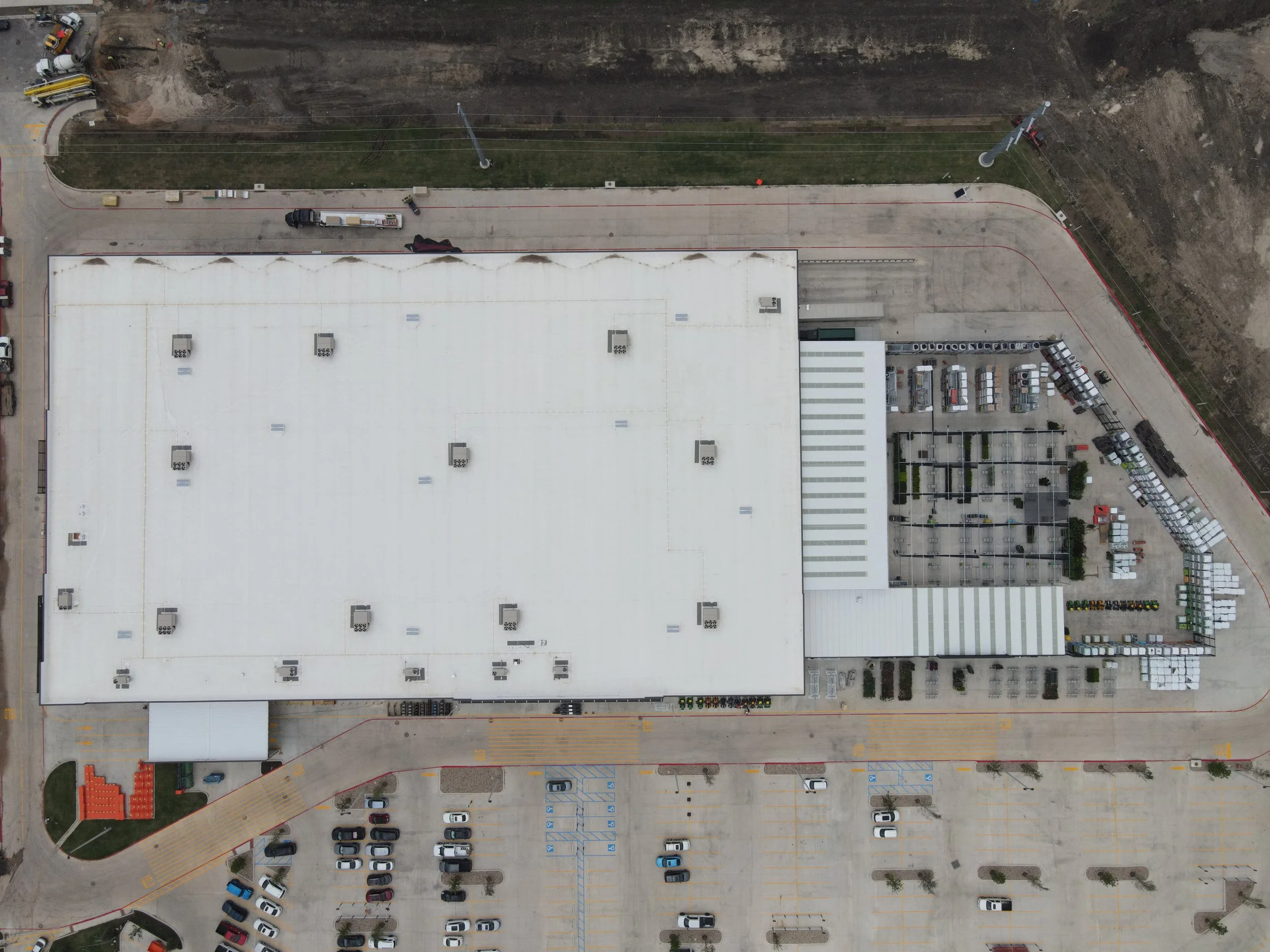 Drone roof inspection top down — overall condition and valley documentation